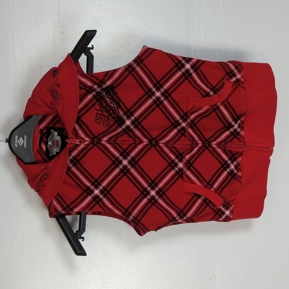 Harley Davidson Hooded Zip Vest - Picture 1 of 14